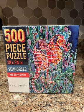 Seahorses 500-Piece Puzzle – Colorful Ameicanflat Artwork New & Sealed